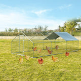 NNECW Large Walk In Chicken Coop Run House Shade Cage with Roof Cover Backyard-3m x 6m x 1.95m