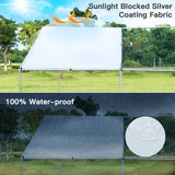 NNECW Large Walk In Chicken Coop Run House Shade Cage with Roof Cover Backyard-3m x 6m x 1.95m
