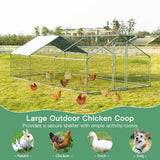 NNECW Large Walk In Chicken Coop Run House Shade Cage with Roof Cover Backyard-3m x 6m x 1.95m