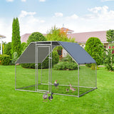 NNECW Large Chicken Coop with Plastic Coated Hexagonal Wire Mesh-2.8 x 1.9 x 1.95cm