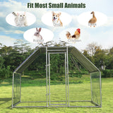 NNECW Large Chicken Coop with Plastic Coated Hexagonal Wire Mesh-2.8 x 1.9 x 1.95cm