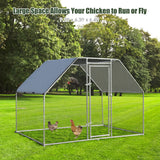 NNECW Large Chicken Coop with Plastic Coated Hexagonal Wire Mesh-2.8 x 1.9 x 1.95cm