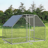 NNECW Large Chicken Coop with Plastic Coated Hexagonal Wire Mesh-2.8 x 1.9 x 1.95cm