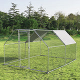 NNECW Large Chicken Coop with Plastic Coated Hexagonal Wire Mesh-2.8 x 3.8 x 1.95cm