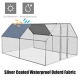 NNECW Large Chicken Coop with Plastic Coated Hexagonal Wire Mesh-2.8 x 3.8 x 1.95cm