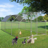 NNECW Large Chicken Coop with Plastic Coated Hexagonal Wire Mesh-2.8 x 5.7 x 1.95cm
