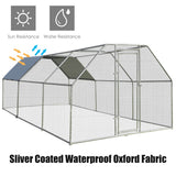 NNECW Large Chicken Coop with Plastic Coated Hexagonal Wire Mesh-2.8 x 5.7 x 1.95cm