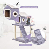NNECW Multi-Level Cat Tree with Scratching Posts and Ladder for Kittens & Cats