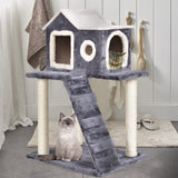 NNECW Multi-Level Cat Tree with Scratching Posts and Ladder for Kittens & Cats