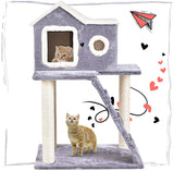 NNECW Multi-Level Cat Tree with Scratching Posts and Ladder for Kittens & Cats