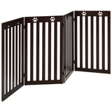 NNECW Wooden Freestanding Pet Gate with 360 Flexible Hinges
