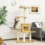 NNECW Multi-purpose Cat Tree with Plush Perch for Kittens and Cats