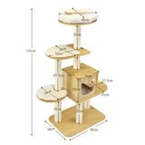NNECW Multi-purpose Cat Tree with Plush Perch for Kittens and Cats