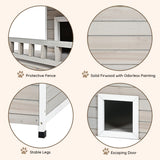 NNECW Cat House Shelter with Enclosure and Escape Doors for Pets