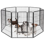 NNECW 120cm 8 Panel Height Pet Playpen for Dog & Cat & Rabbit