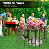 NNECW 120cm 8 Panel Height Pet Playpen for Dog & Cat & Rabbit