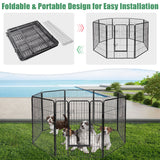 NNECW 120cm 8 Panel Height Pet Playpen for Dog & Cat & Rabbit