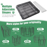 NNECW 120cm 8 Panel Height Pet Playpen for Dog & Cat & Rabbit
