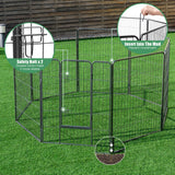 NNECW 120cm 8 Panel Height Pet Playpen for Dog & Cat & Rabbit