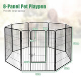 NNECW 120cm 8 Panel Height Pet Playpen for Dog & Cat & Rabbit