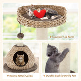 NNECW Cat Activity Tree with Jump Platform and Scratching Post for Kittens