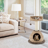 NNECW Cat Activity Tree with Jump Platform and Scratching Post for Kittens