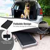 NNECW 160cm Folding Pet Ramp with Non-slip Surface for Car & Bed