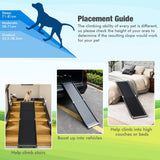 NNECW 160cm Folding Pet Ramp with Non-slip Surface for Car & Bed