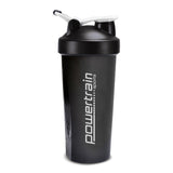 NNEDPE Powertrain 700ml Shaker Bottle Protein Water Sports Drink Black
