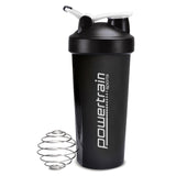NNEDPE Powertrain 700ml Shaker Bottle Protein Water Sports Drink Black