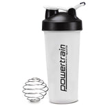 NNEDPE Powertrain 700ml Protein Shaker Bottle Water Sports Drink White
