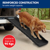 NNEDPE Foldable Car Dog Ramp Vehicle Ladder Step Stairs - Black