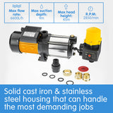 NNEDPE HydroActive 4 stage High Pressure Water Pump - 1000W