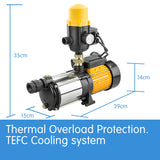 NNEDPE HydroActive 4 stage High Pressure Water Pump - 1000W