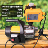 NNEDPE Hydro Active 800w Stainless Auto Water Pump 70B -Yellow