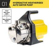 NNEDPE Hydro Active 800w Weatherised water pump Without Controller- Yellow