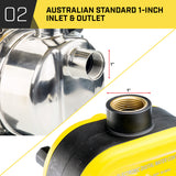 NNEDPE Hydro Active 800w Weatherised water pump Without Controller- Yellow