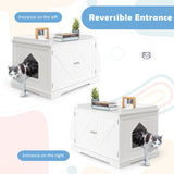 NNECW Cat Litter Box Enclosure with Removable Divider for pets