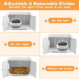 NNECW Cat Litter Box Enclosure with Removable Divider for pets