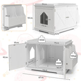 NNECW Cat Litter Box Enclosure with Removable Divider for pets