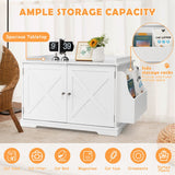 NNECW Cat Litter Box Enclosure with Removable Divider for pets