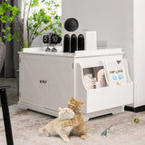 NNECW Cat Litter Box Enclosure with Removable Divider for pets
