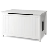 NNECW Large Wooden Cat Litter Box with Top Opening for Pet