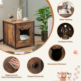 NNECW Vintage Cat Washroom Furniture with Ventilated Hole