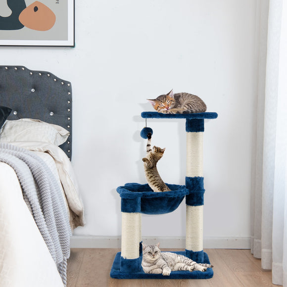 NNECW Multi-level Cat Tree with Cosy Hammock for Cats