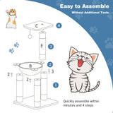 NNECW Multi-level Cat Tree with Cosy Hammock for Cats
