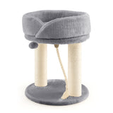 NNECW 4-in-1 Cat Climbing Tree Tower with Soft Top Perch &amp Padded Base-Grey