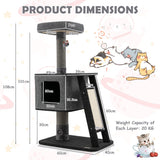 NNECW Cat Climb Stand with Scratching Ramp & Posts
