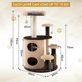 NNECW 6-Tier Cat Tree Tower with Scratching Posts for Pet
