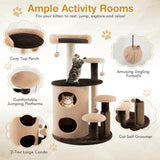 NNECW 6-Tier Cat Tree Tower with Scratching Posts for Pet